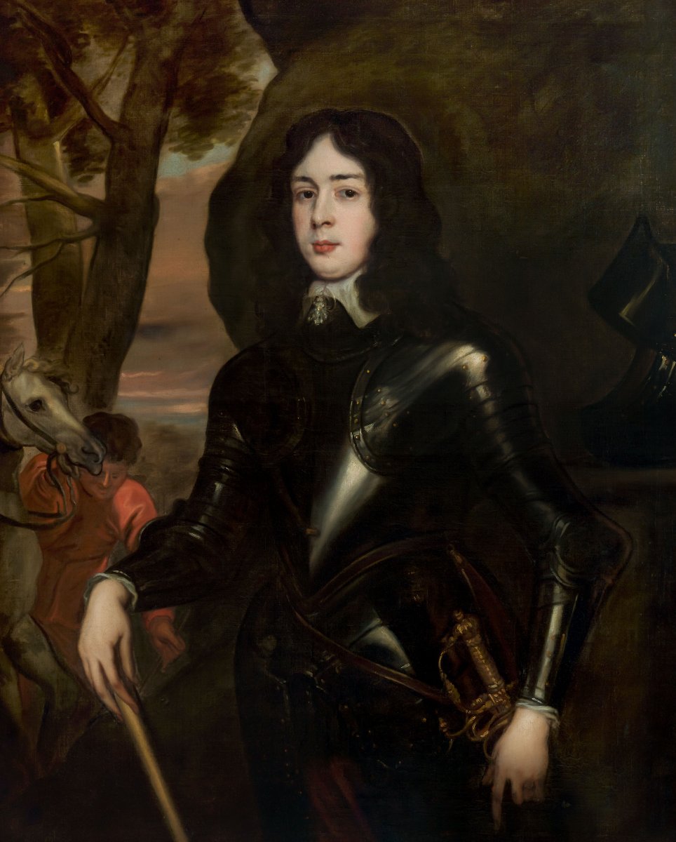 Portrait d’un officier royaliste en armure, suiveur de Van Dyck, école anglo-flamande, v.1650-photo-2