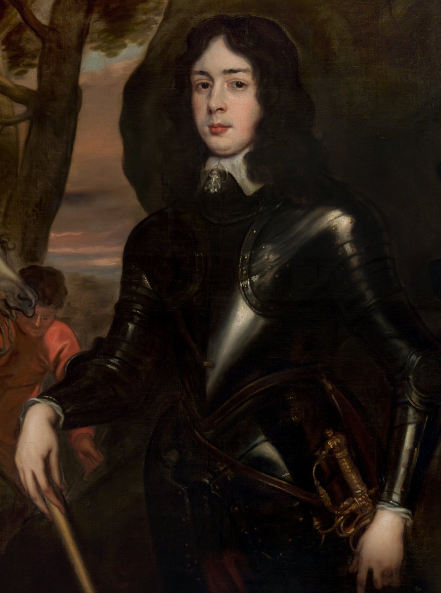 Portrait d’un officier royaliste en armure, suiveur de Van Dyck, école anglo-flamande, v.1650-photo-4