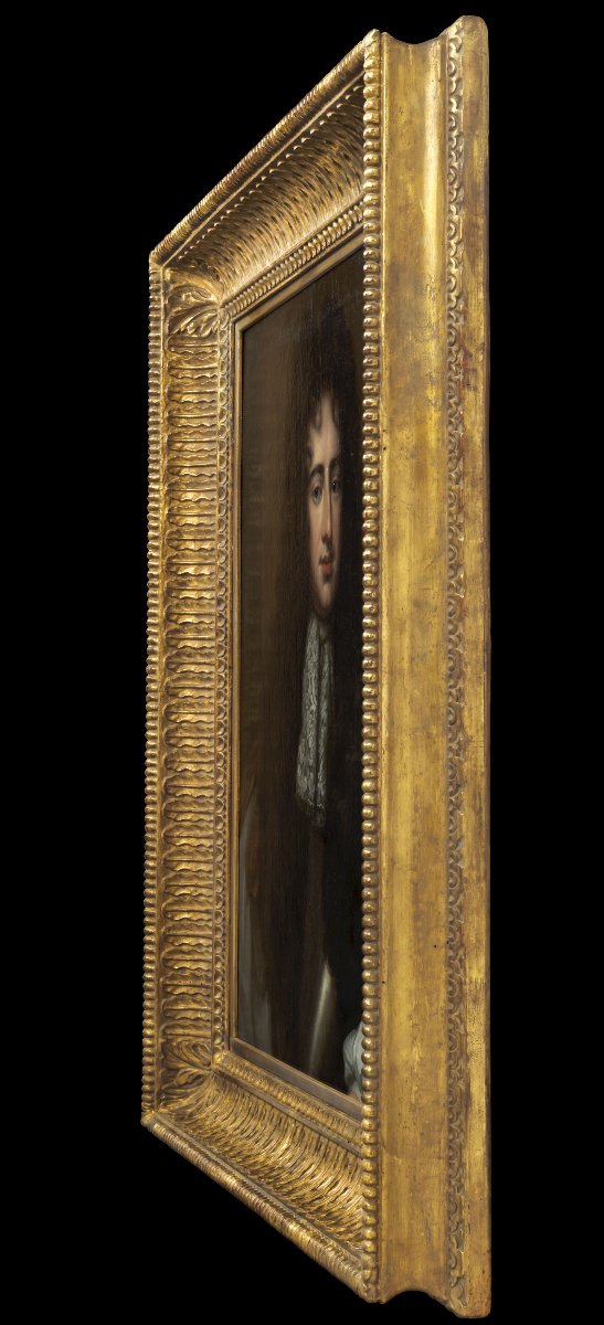 Portrait Of A Gentleman In Armour And Blue Drapery, English School, 17th Century, Oil On Canvas-photo-4