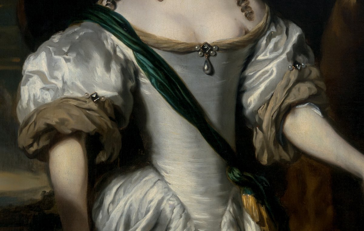 Portrait Of A Lady In White Satin, 1669 - Signed And Rare, Attributed To Nicolaes Maes-photo-4
