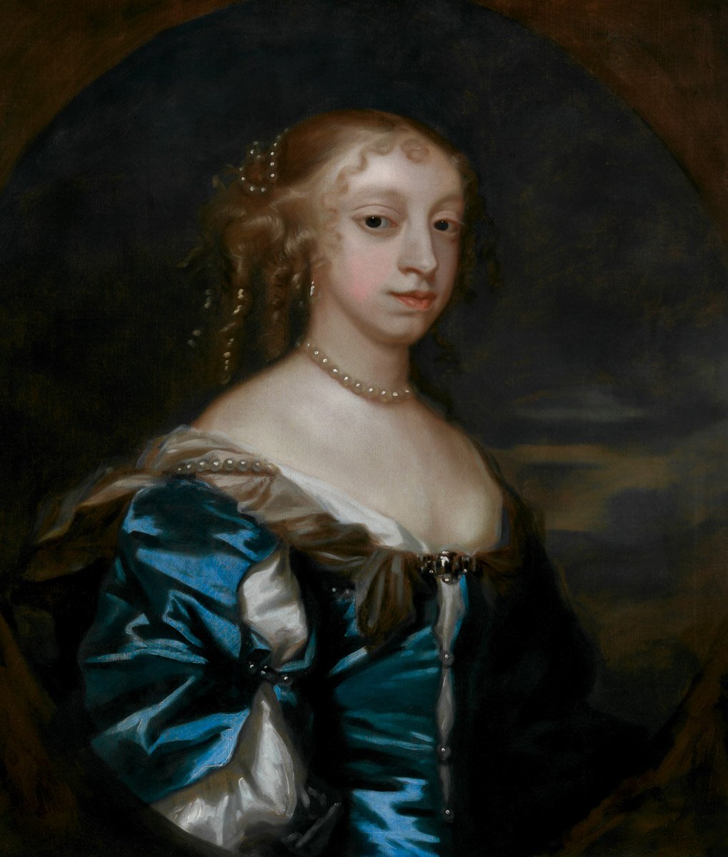 Portrait Of Lady Diana Bruce In A Silk Dress, Oil On Canvas Painting, Peter Lely, Circa 1660-photo-1