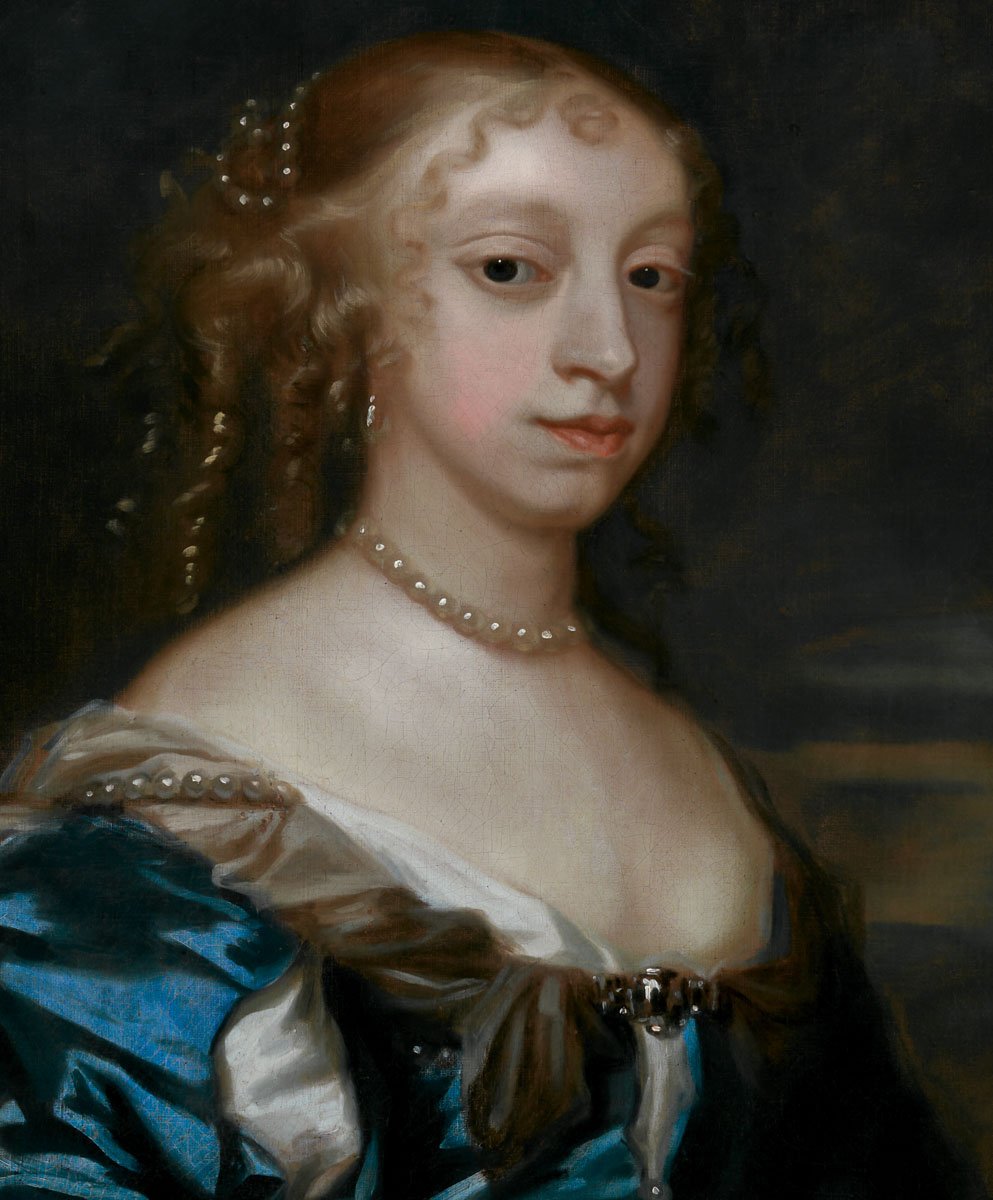 Portrait Of Lady Diana Bruce In A Silk Dress, Oil On Canvas Painting, Peter Lely, Circa 1660-photo-2