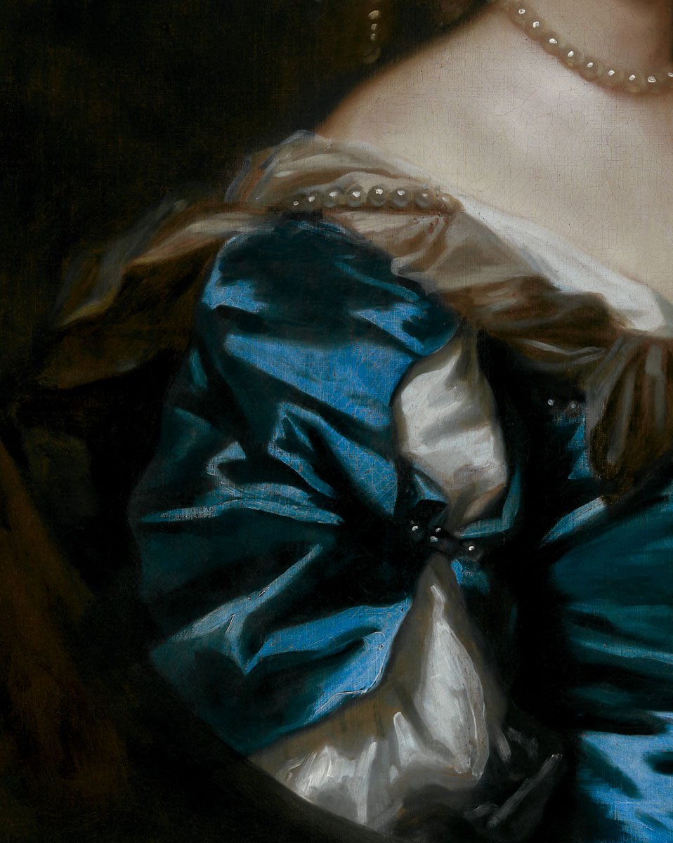 Portrait Of Lady Diana Bruce In A Silk Dress, Oil On Canvas Painting, Peter Lely, Circa 1660-photo-3