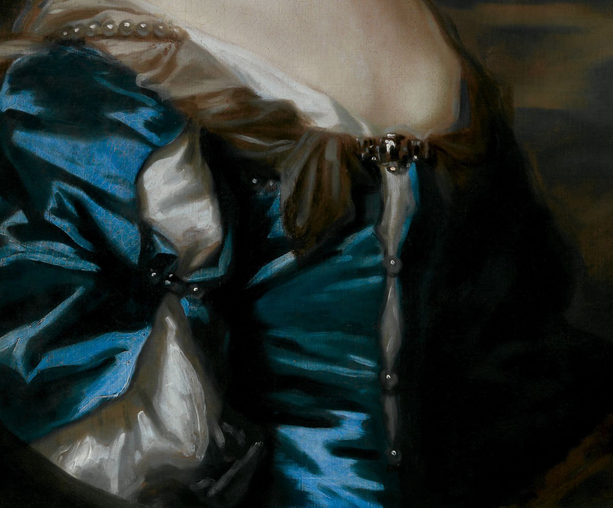 Portrait Of Lady Diana Bruce In A Silk Dress, Oil On Canvas Painting, Peter Lely, Circa 1660-photo-4