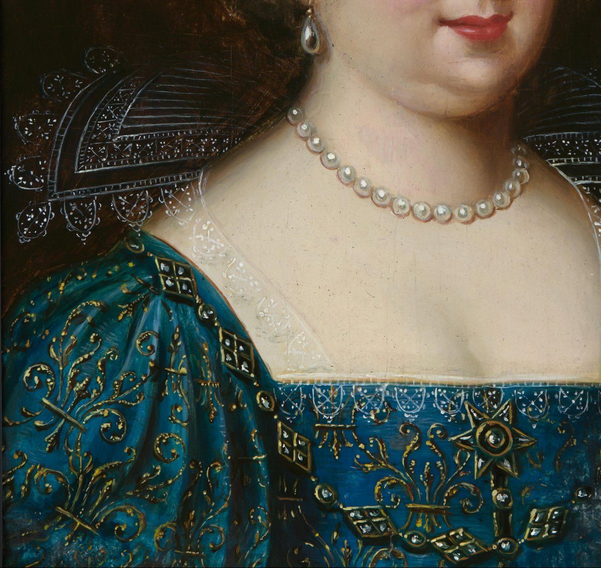 Portrait de Marie Thérèse d’Espagne, Reine de France; Entourage des Beaubrun, XVIIe siècle-photo-1