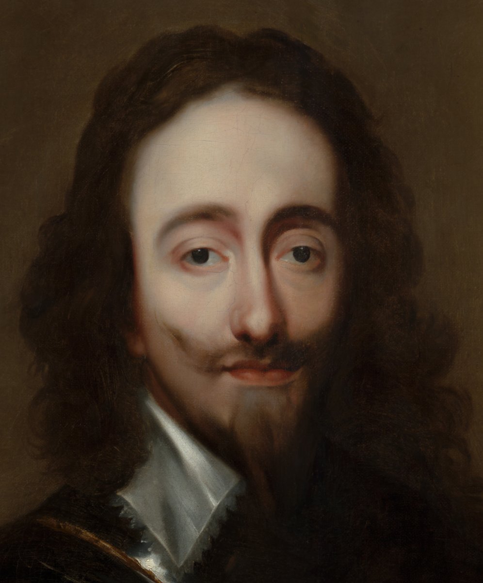 Portrait du roi Charles Ier en armure, école anglo-flamande, Sir Anthony van Dyck, XVIIe siècle-photo-4