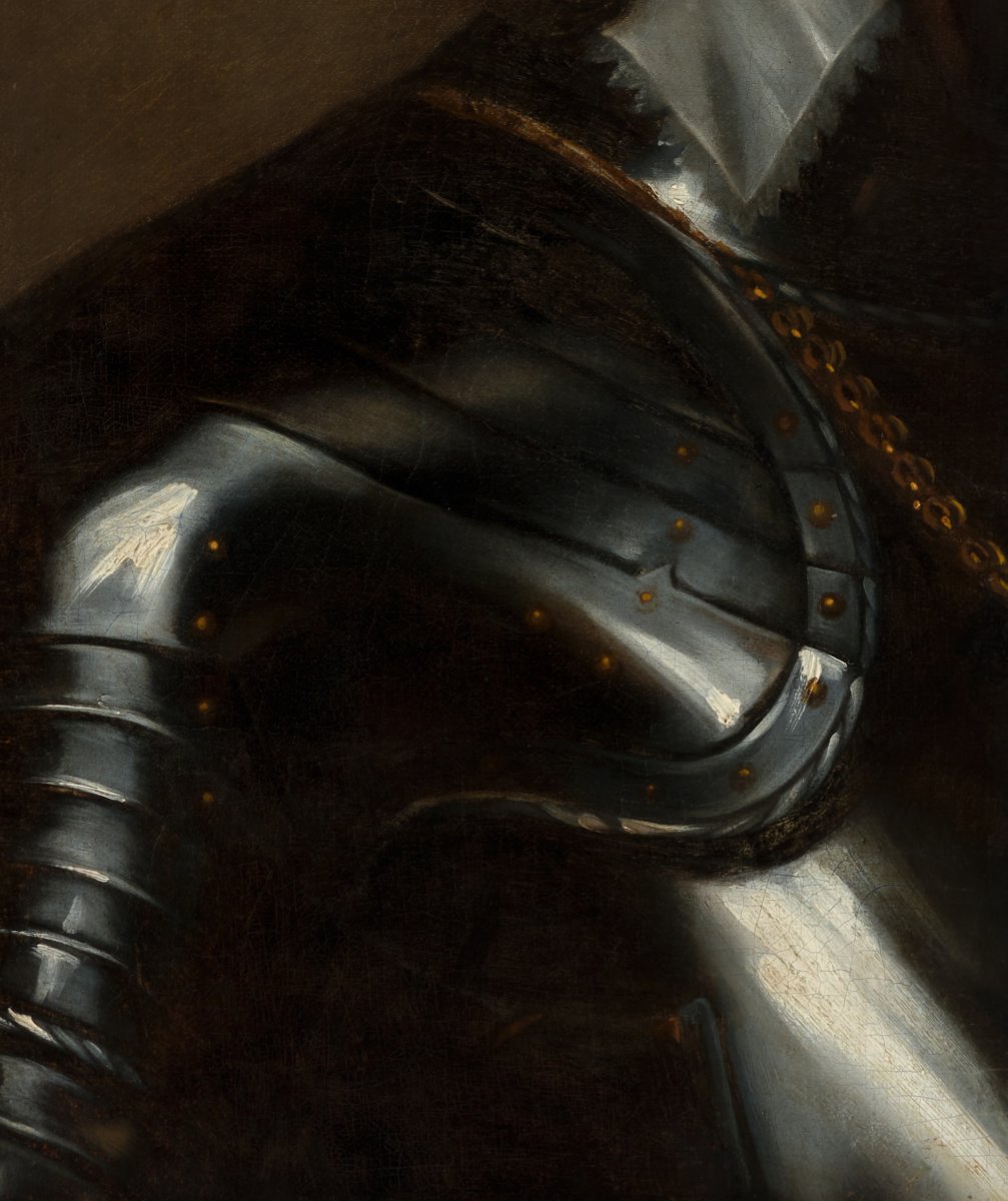 Portrait du roi Charles Ier en armure, école anglo-flamande, Sir Anthony van Dyck, XVIIe siècle-photo-1