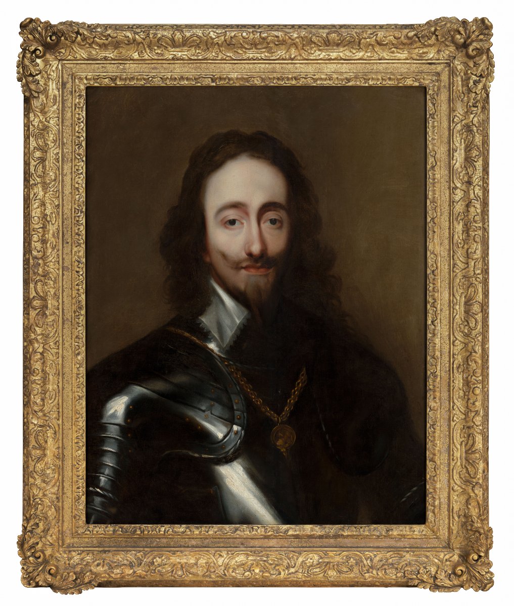 Portrait du roi Charles Ier en armure, école anglo-flamande, Sir Anthony van Dyck, XVIIe siècle