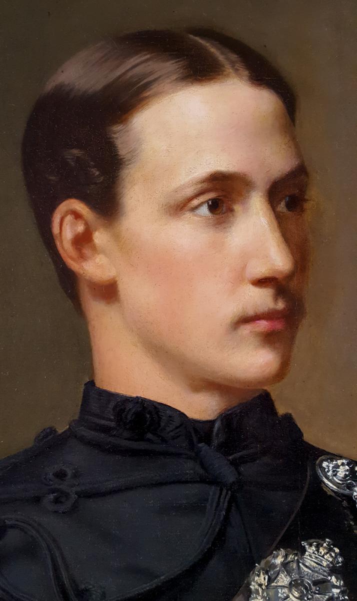 Grand Portrait D’officier Militaire Du XIXème Siècle -photo-2