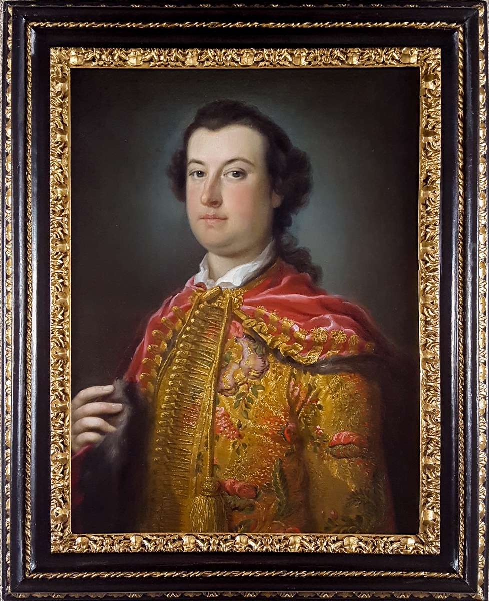 Portrait Of A Gentleman Délicat Vieux Maître Italien Du 18e Siècle