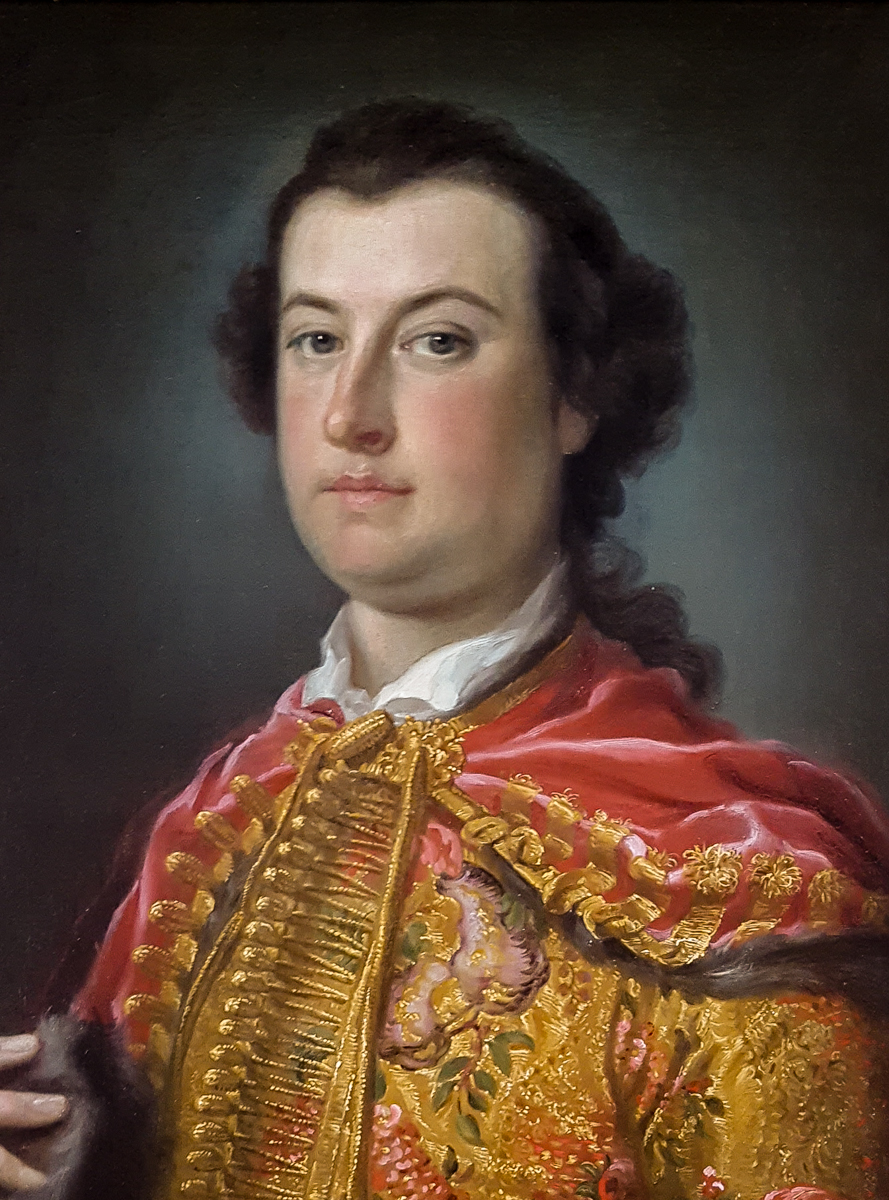 Portrait Of A Gentleman Délicat Vieux Maître Italien Du 18e Siècle-photo-1