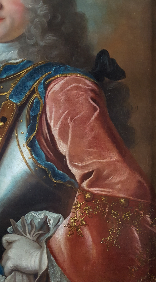 Portrait De Gentilhomme, Française Vers 1720-photo-2