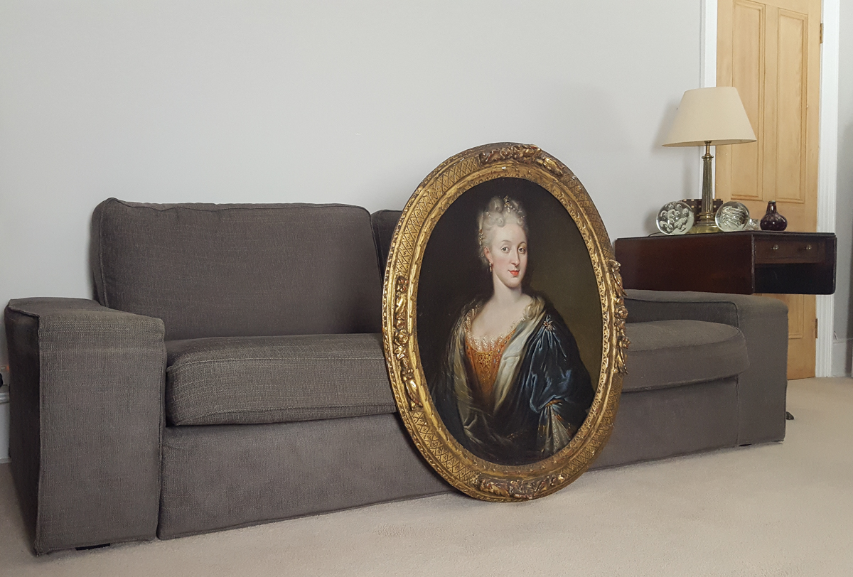 Portait De Dame, Française Vers 1720-photo-2