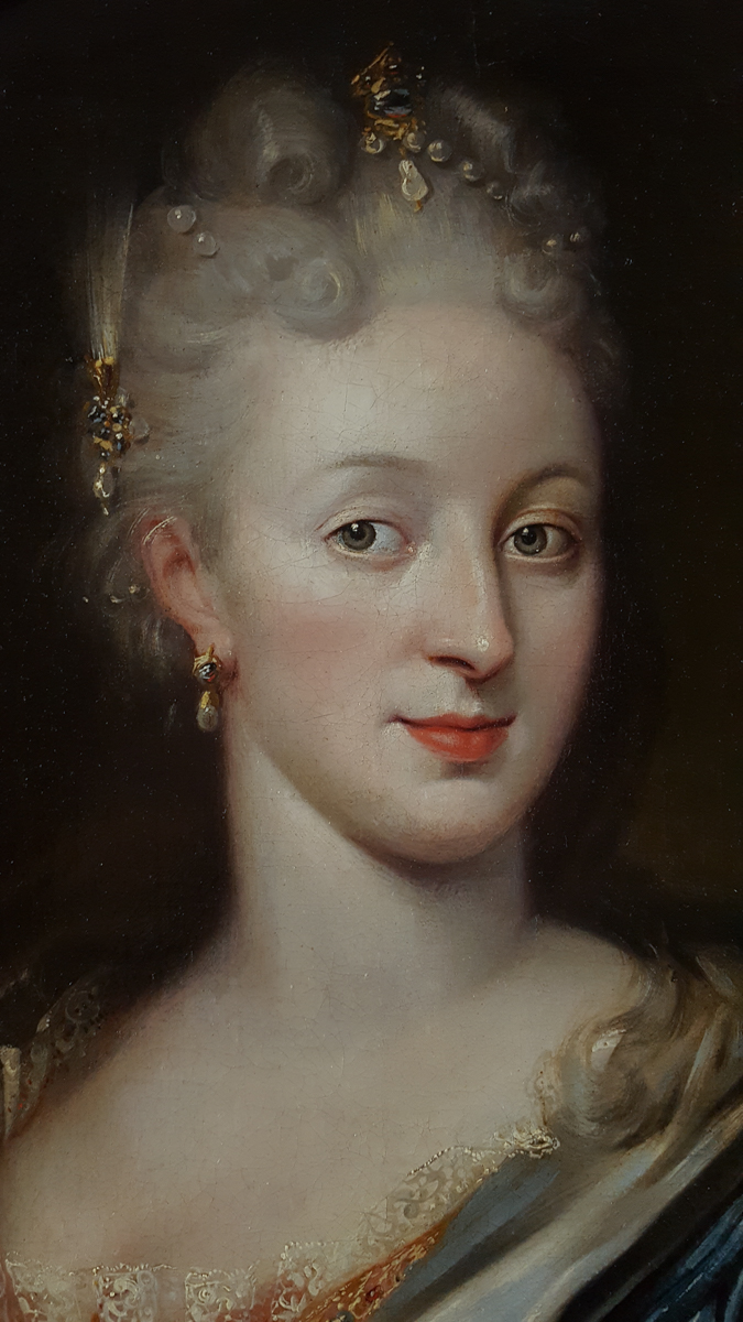 Portait De Dame, Française Vers 1720-photo-4