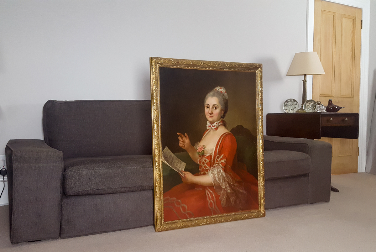 Portrait De Dame, Française Vers 1740-photo-2
