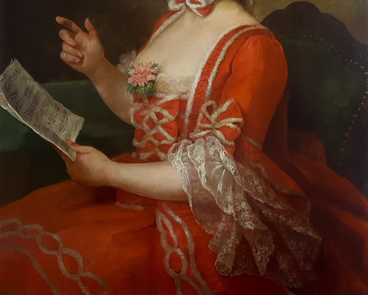Portrait De Dame, Française Vers 1740-photo-3
