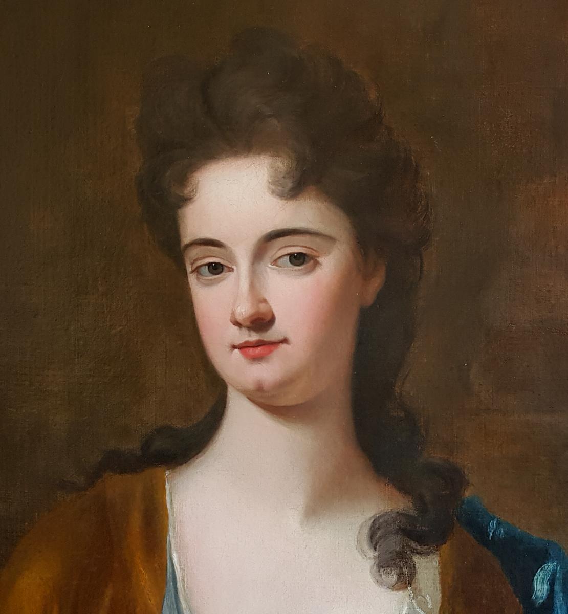 Portrait Of A Lady From The Every Family Of Baronets, England C1710; Charles d'Agar (1669-1723)-photo-1