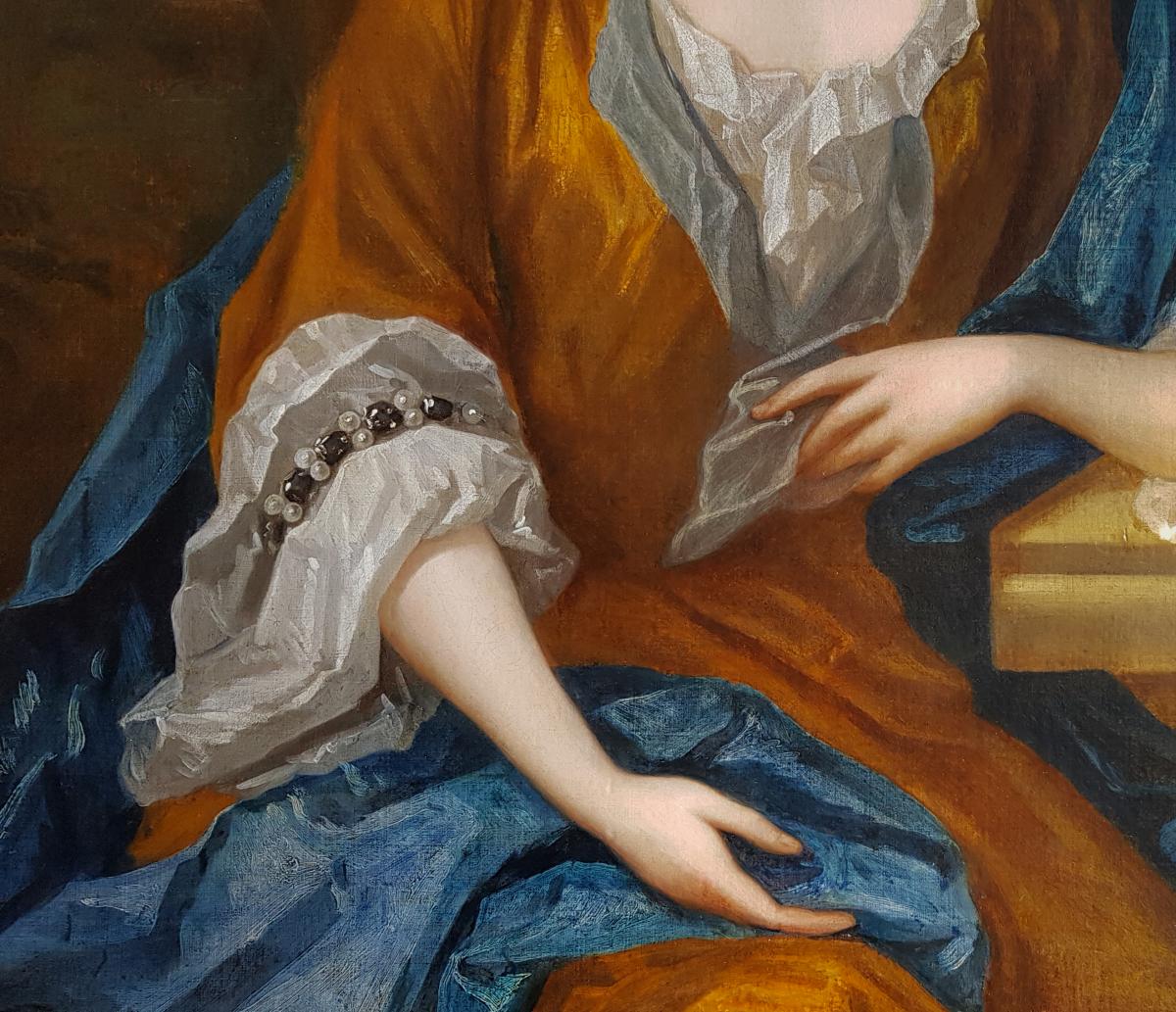 Portrait Of A Lady From The Every Family Of Baronets, England C1710; Charles d'Agar (1669-1723)-photo-2