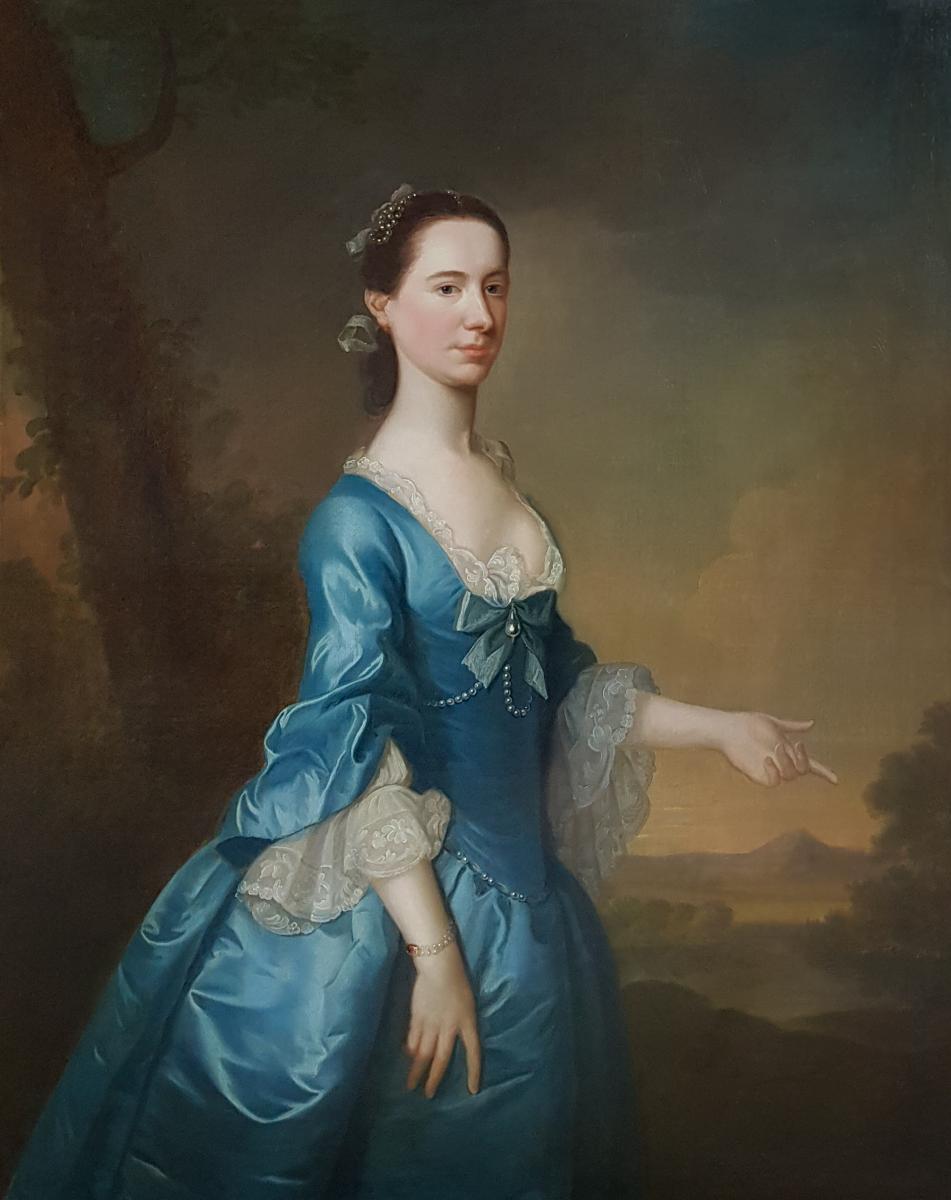 Portrait Of Hannah Maria Offley, Signed & Dated 1757, Joseph Samuel Webster (? - 1796)-photo-2