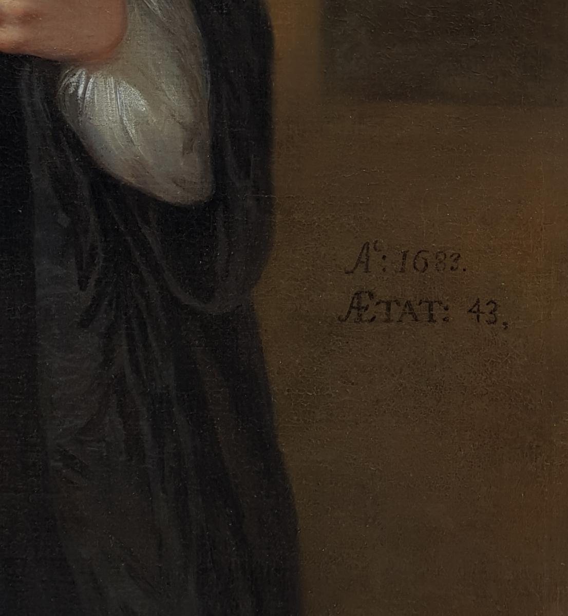 Portrait d'Un Gentilhomme Daté 1683; Attribué à Jan De Baen (1633-1702)-photo-3