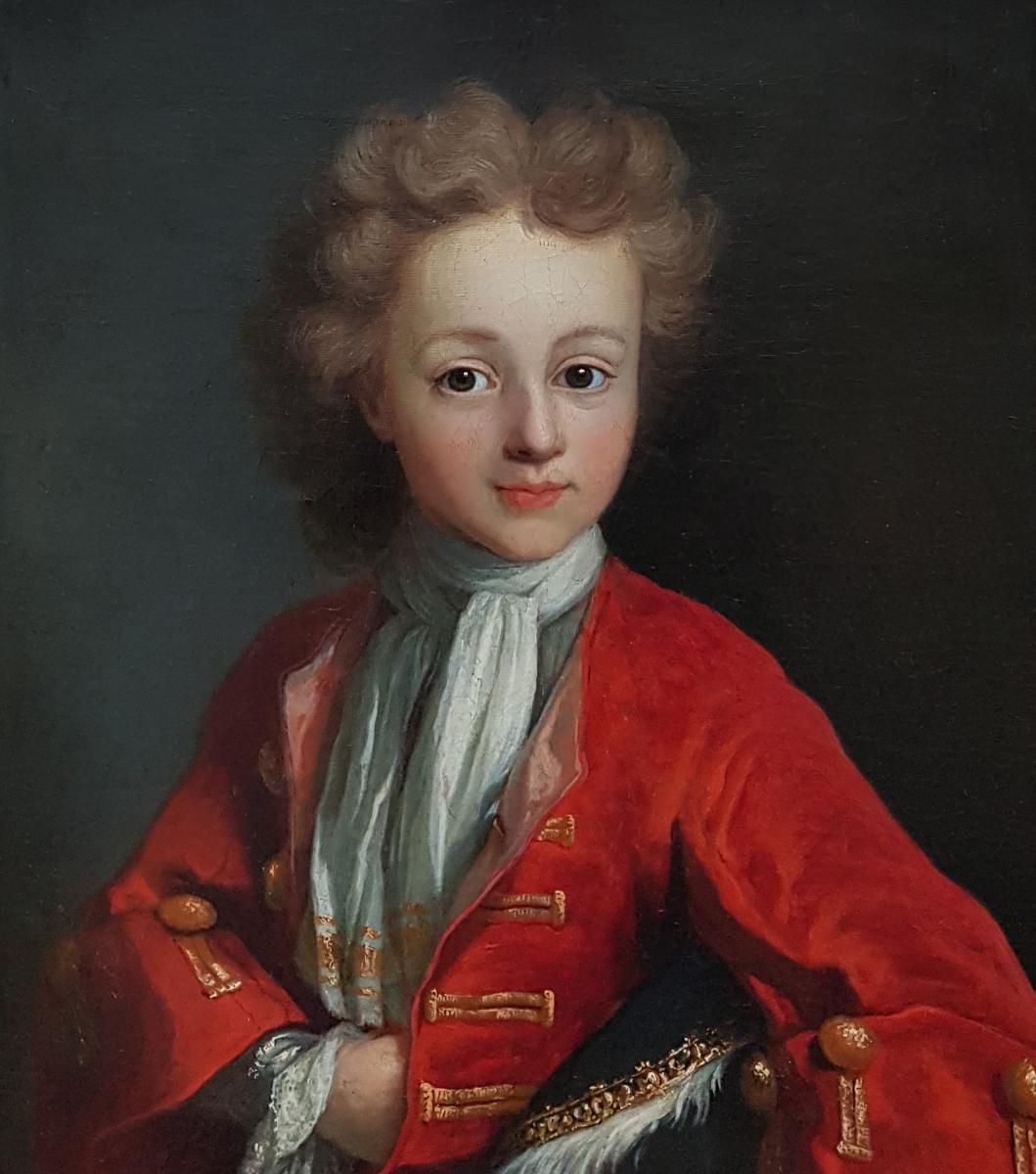 A Pair (2) Portraits Of Young Gentleman C.1710; Circle Of Robert Levrac-tournières (1667-1752)-photo-2