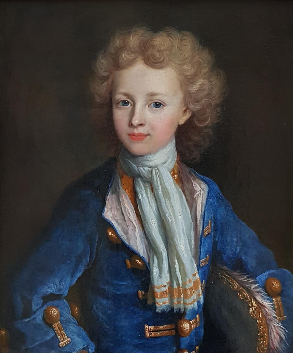 A Pair (2) Portraits Of Young Gentleman C.1710; Circle Of Robert Levrac-tournières (1667-1752)-photo-3
