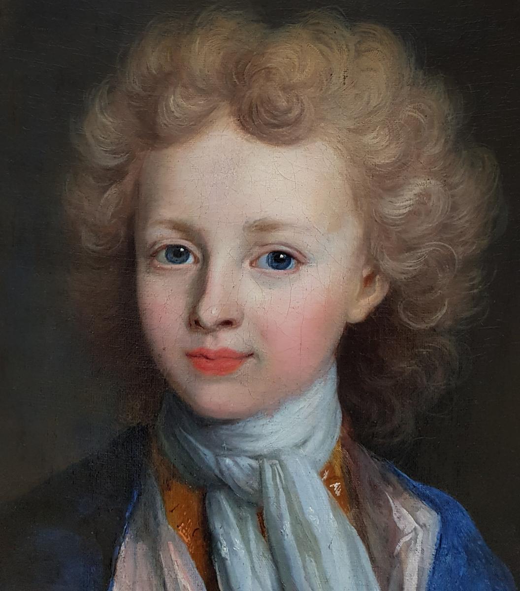 A Pair (2) Portraits Of Young Gentleman C.1710; Circle Of Robert Levrac-tournières (1667-1752)-photo-4