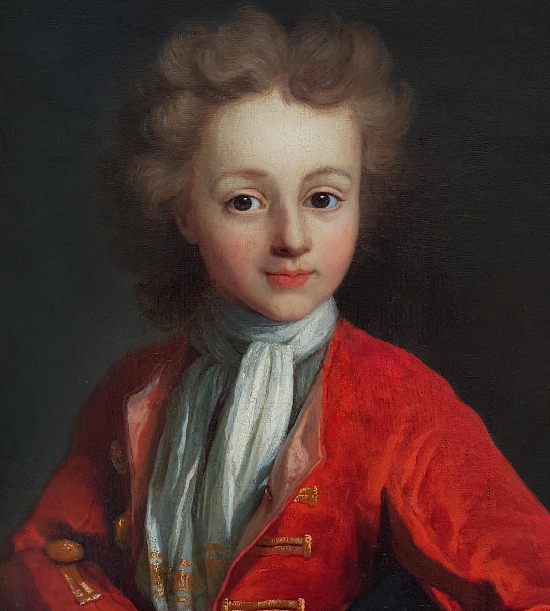 A Pair (2) Portraits Of Young Gentleman C.1710; Circle Of Robert Levrac-tournières (1667-1752)-photo-1