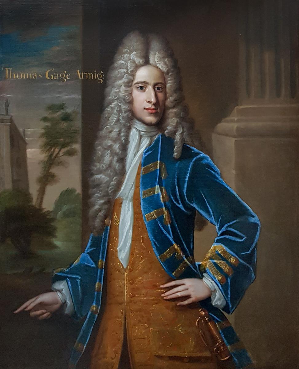 Portrait Of Thomas Gage (c.1684-1716) C.1709; Attributed To Sir Godfrey Kneller (1646-1723)-photo-3