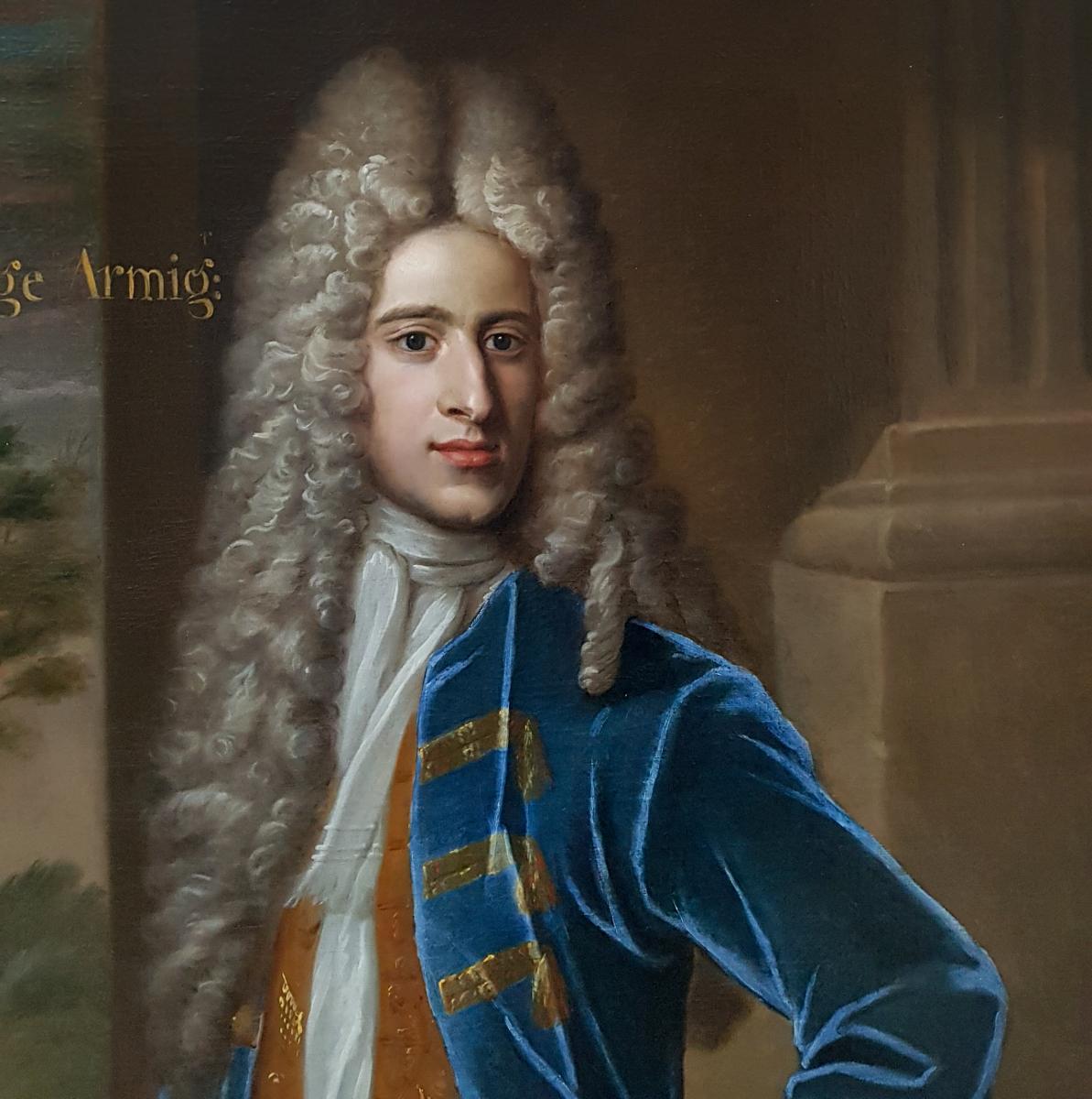 Portrait Of Thomas Gage (c.1684-1716) C.1709; Attributed To Sir Godfrey Kneller (1646-1723)-photo-4