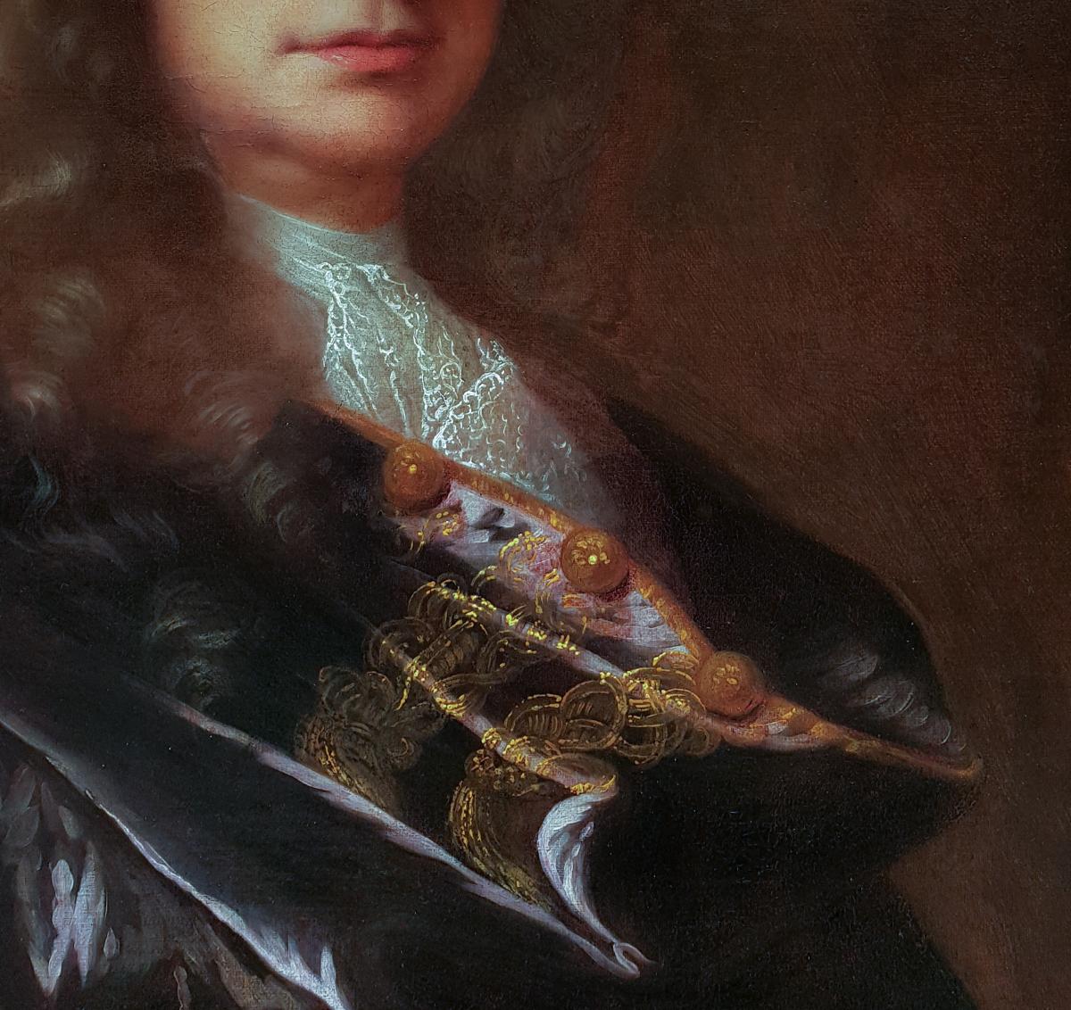 Portrait Of A Gentleman C.1715; Circle Of Hyacinth Rigaud (1659-1743)-photo-4