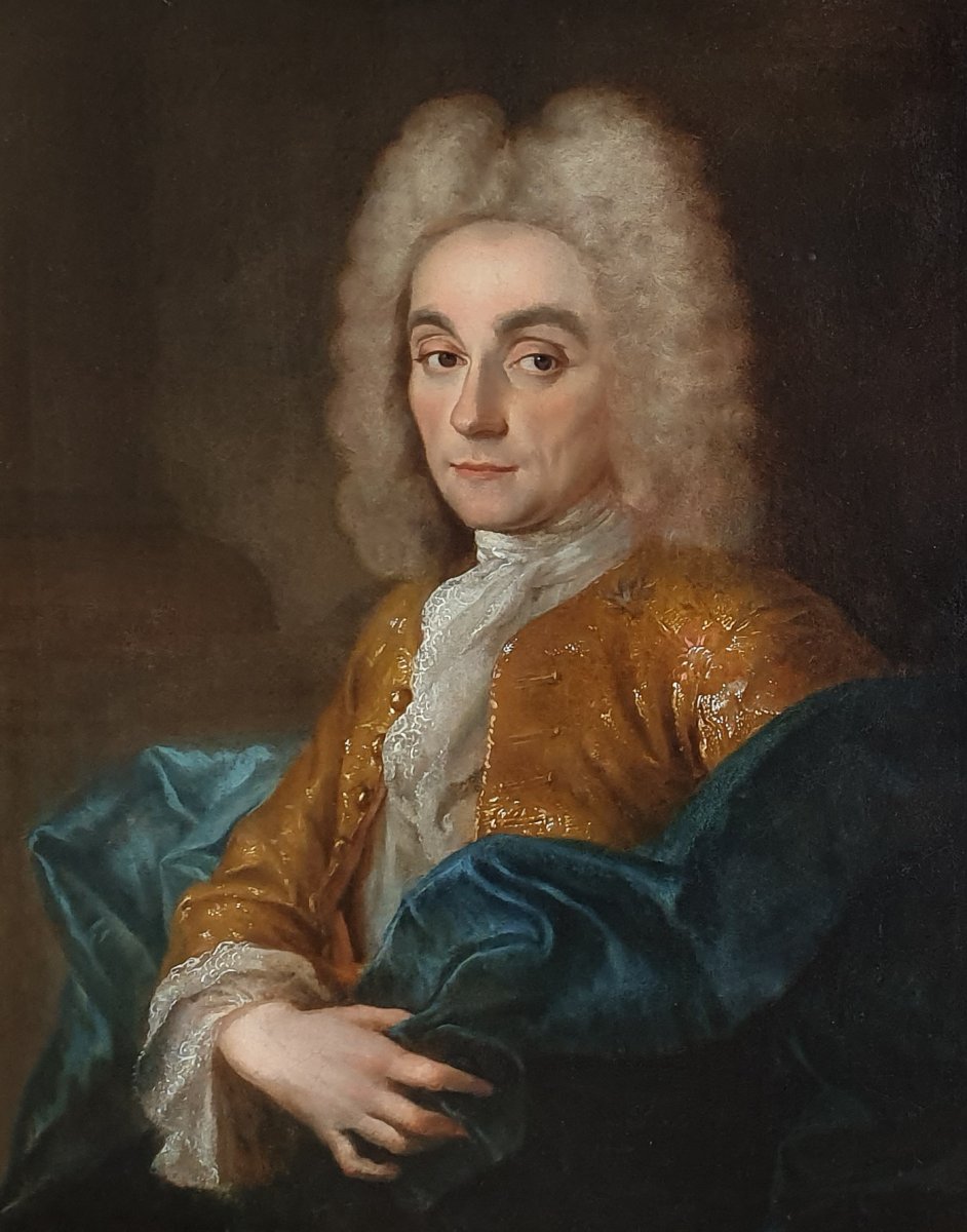 Portrait Of Charles-françois, Duc De La Vallière (1670-1739) C.1720 Attrib Jean-baptiste Oudry -photo-2
