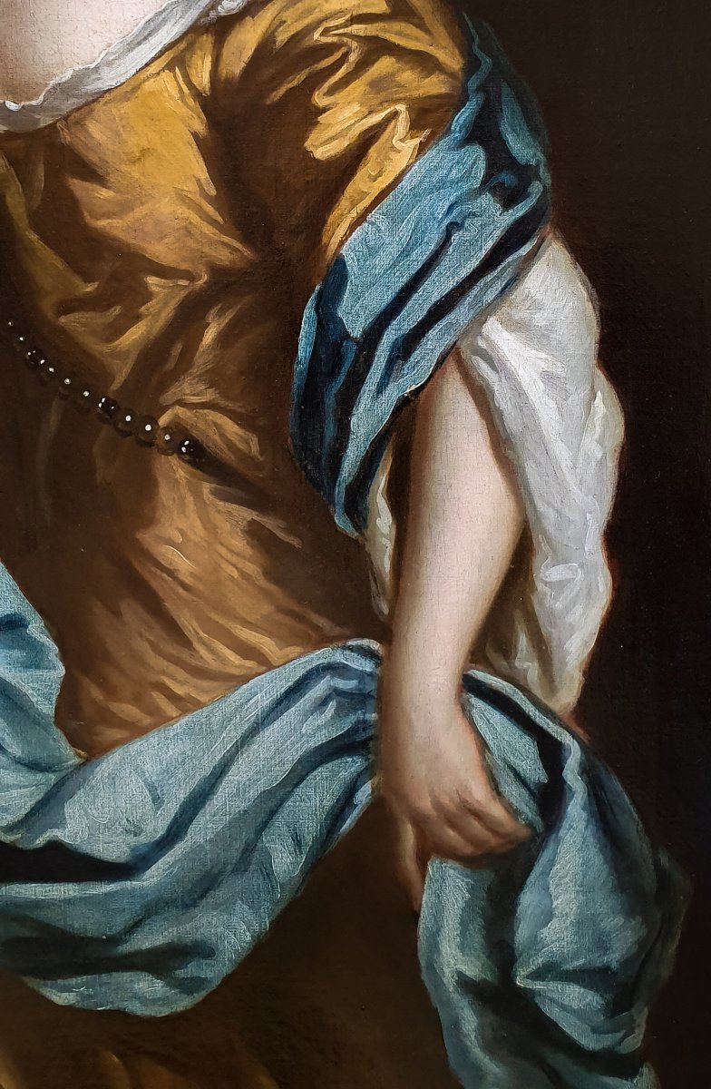 Portrait Of Catherine, Lady Perceval (1637-1679) C.1661; Studio Of Sir Peter Lely (1618 – 1680)-photo-2