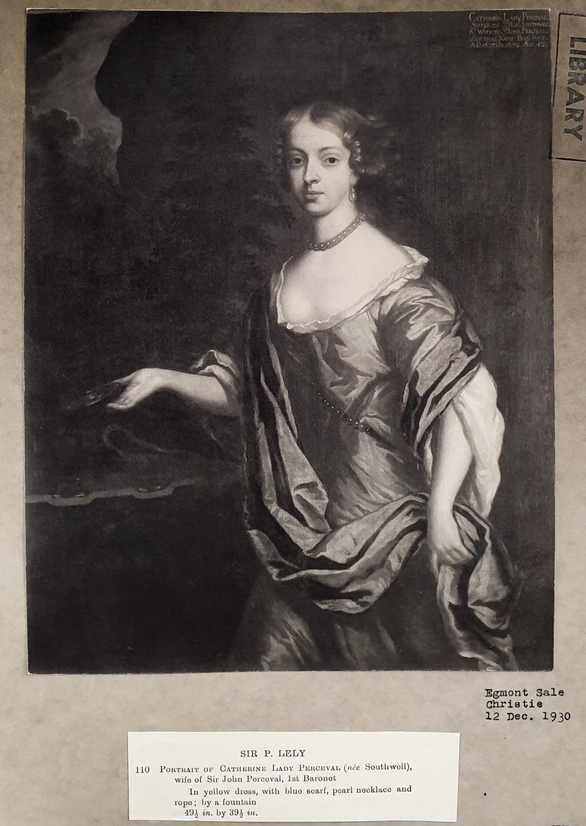 Portrait Of Catherine, Lady Perceval (1637-1679) C.1661; Studio Of Sir Peter Lely (1618 – 1680)-photo-5