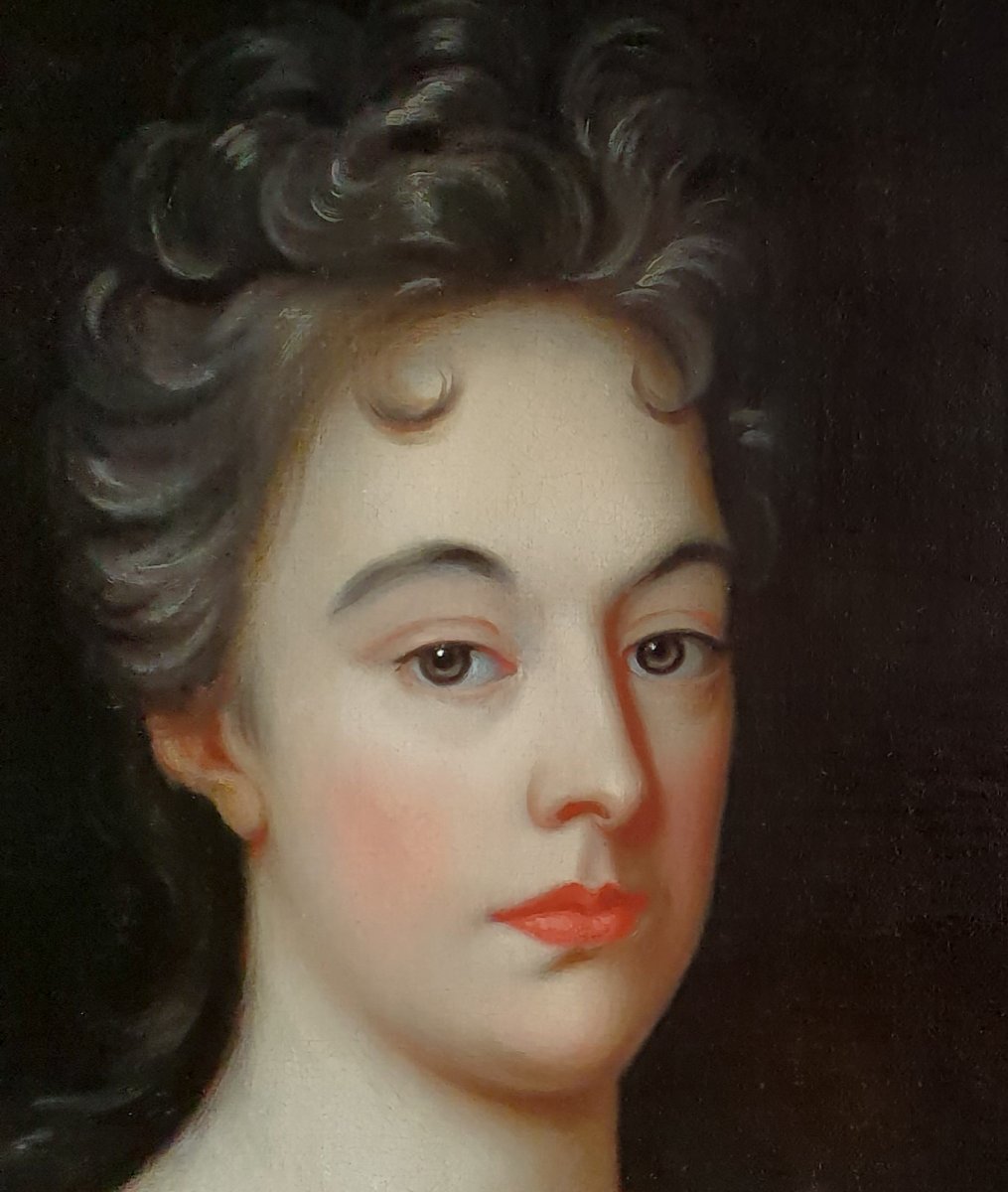 Portrait Of A Lady C.1700; Circle Of Sir Godfrey Kneller (1646-1723)-photo-3
