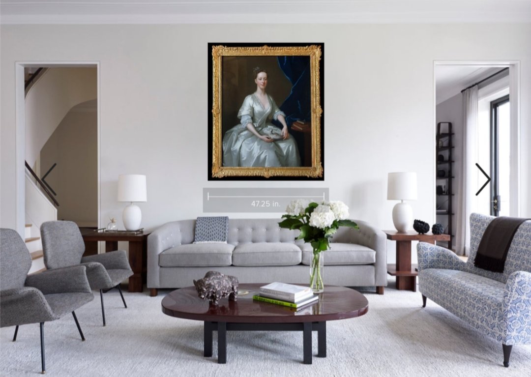 Dated 1736 Portrait Of A Lady With A Dove; Signed Willem Verelst (c.1704-1752)-photo-5
