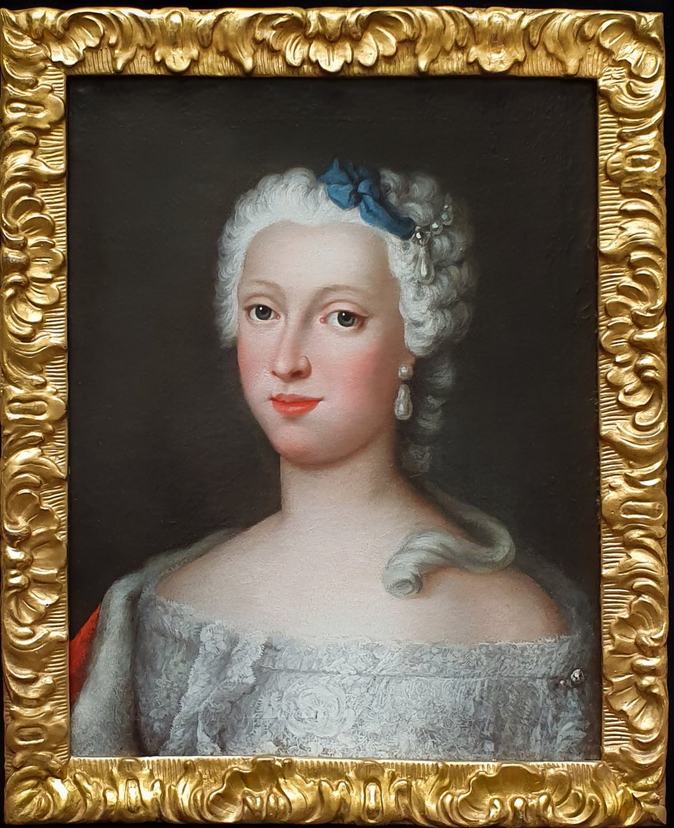 Portrait Of The Duchess Of Brunswick-wolfenbüttel (1715-1797) Circa 1730