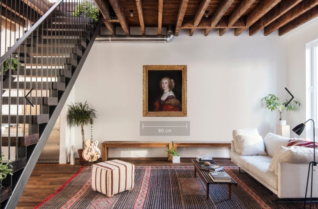 Portrait De La Comtesse De Sunderland Au XVIIe Siècle; Beau Cadre Du 17ème Siècle-photo-2