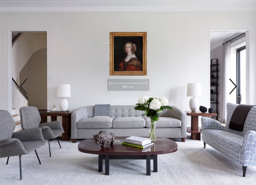 Portrait De La Comtesse De Sunderland Au XVIIe Siècle; Beau Cadre Du 17ème Siècle-photo-3