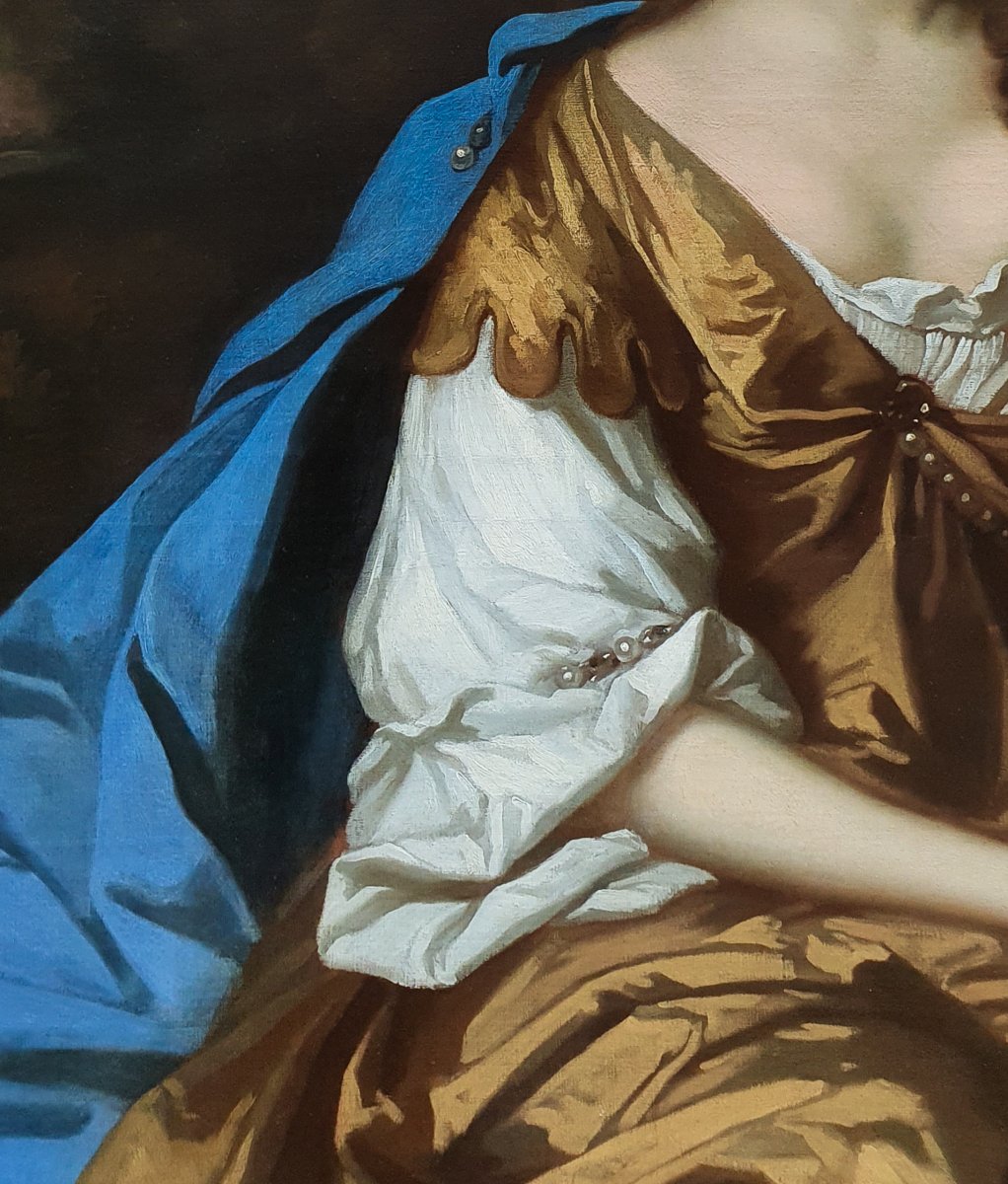 Portrait Of Catherine, Countess Of Rockington (1658-1695) C.1677 Studio Of Sir Peter Lely-photo-1