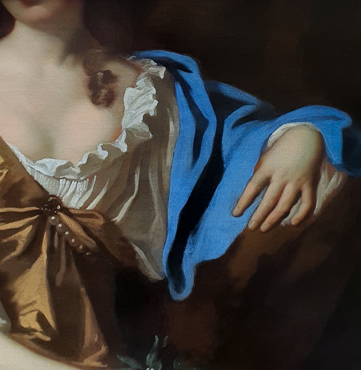 Portrait Of Catherine, Countess Of Rockington (1658-1695) C.1677 Studio Of Sir Peter Lely-photo-2