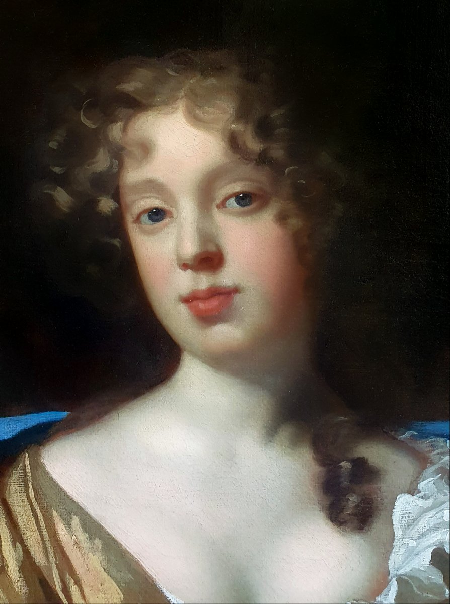 Portrait Of Catherine, Countess Of Rockington (1658-1695) C.1677 Studio Of Sir Peter Lely-photo-3