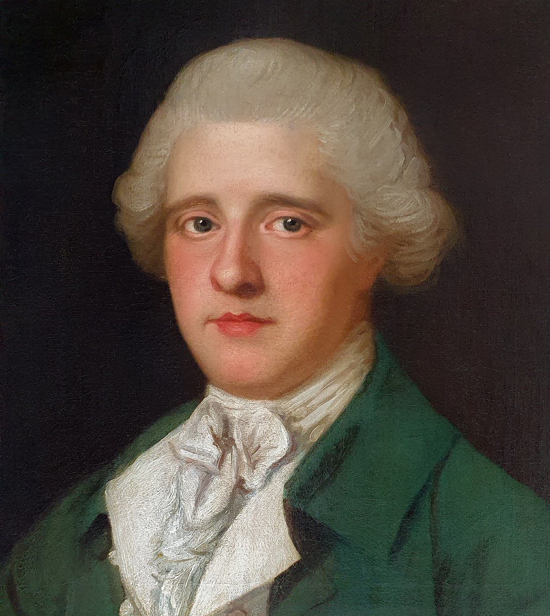 Portrait Of A Gentleman C.1780; Attributed To Mason Chamberlain R.a. (1727-1787)-photo-4