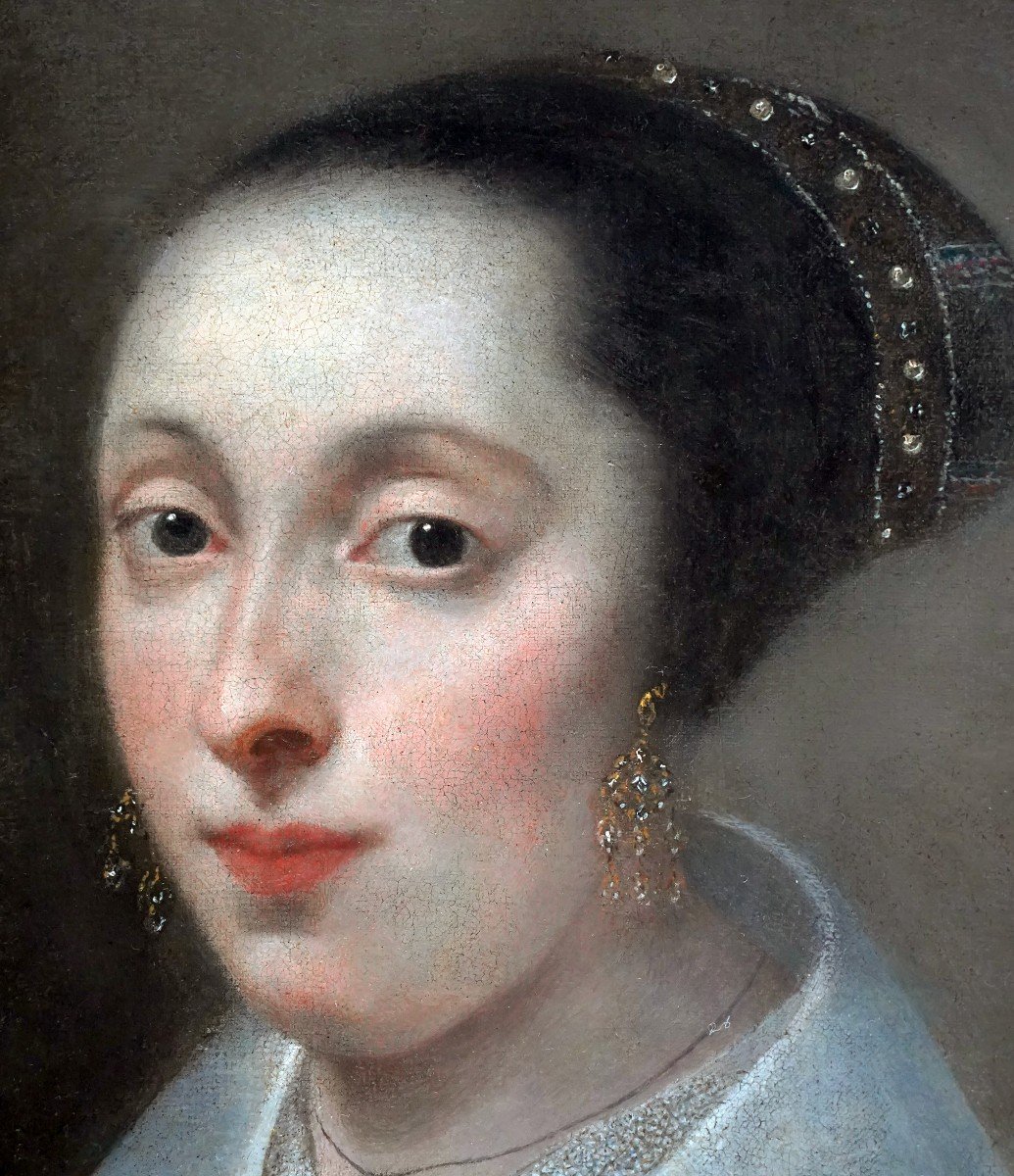 Portrait Of A Lady With A Fan C.1656; Circle Of Willem Drost (1633-1659)-photo-2