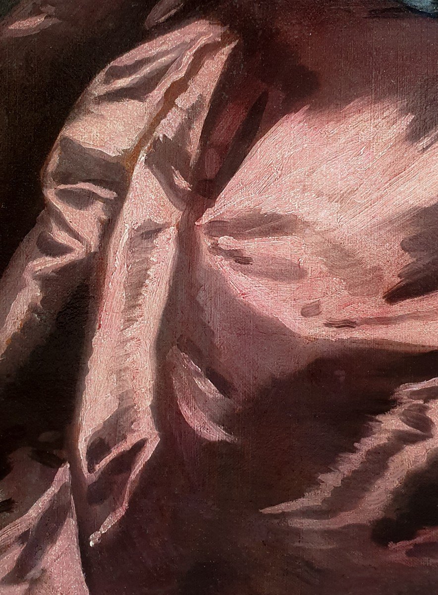 Portrait De Femme Vers 1690-1700, Huile Sur Toile Ancienne-photo-3