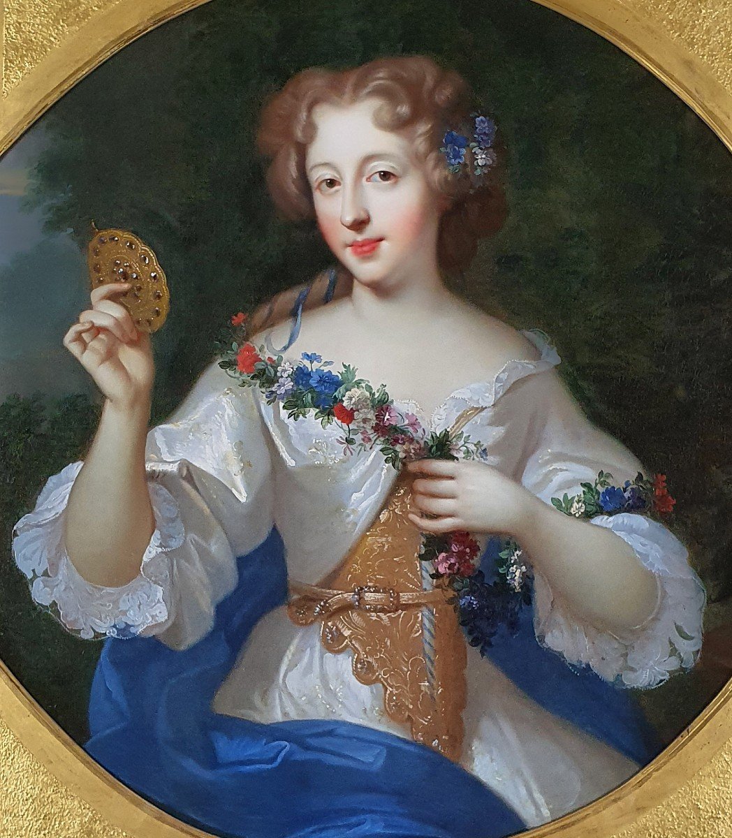 Portrait Of The Comtesse De Montdidier C.1672; Attributed To Henri Gascars (1635-1701)-photo-2