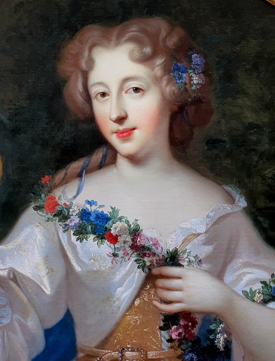 Portrait Of The Comtesse De Montdidier C.1672; Attributed To Henri Gascars (1635-1701)-photo-2