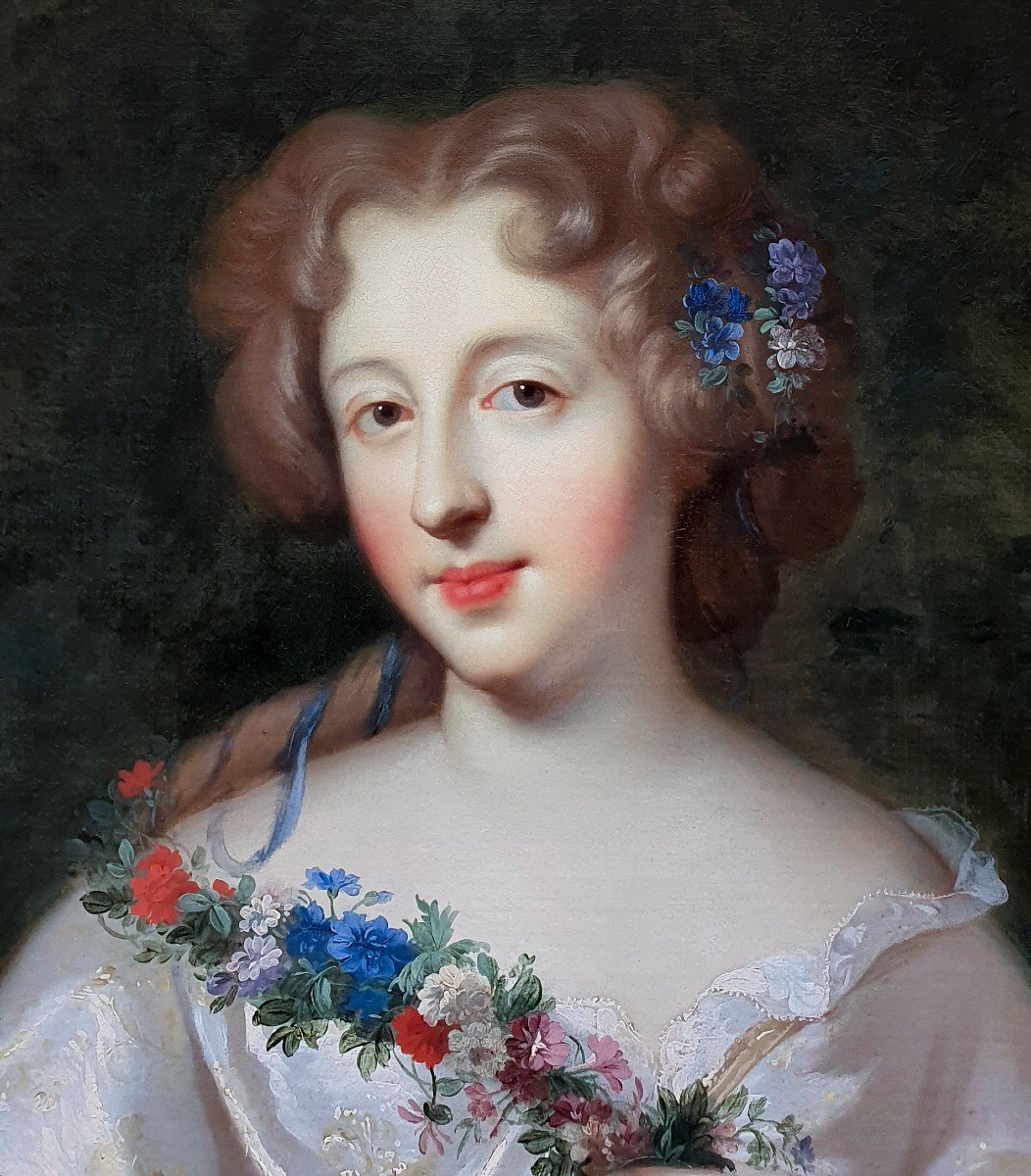 Portrait Of The Comtesse De Montdidier C.1672; Attributed To Henri Gascars (1635-1701)-photo-3