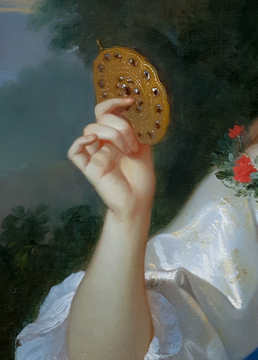 Portrait Of The Comtesse De Montdidier C.1672; Attributed To Henri Gascars (1635-1701)-photo-4