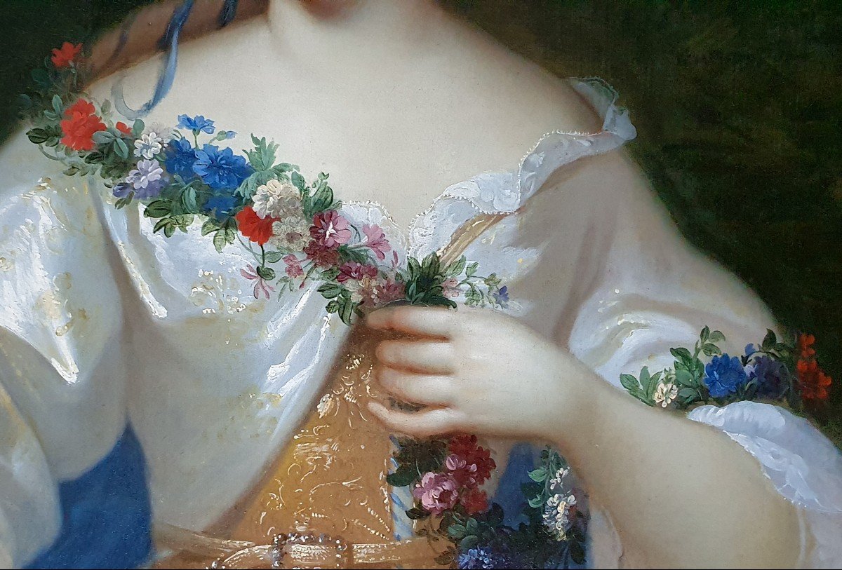Portrait Of The Comtesse De Montdidier C.1672; Attributed To Henri Gascars (1635-1701)-photo-5